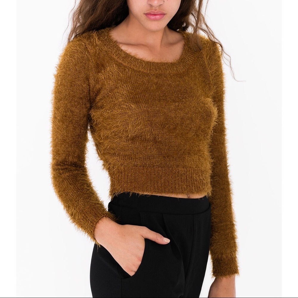 American Apparel Vegan Mohair Crop Sweater